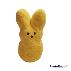 Peeps YELLOW Easter Bunny Rabbit Plush Stuffed Animal 6"